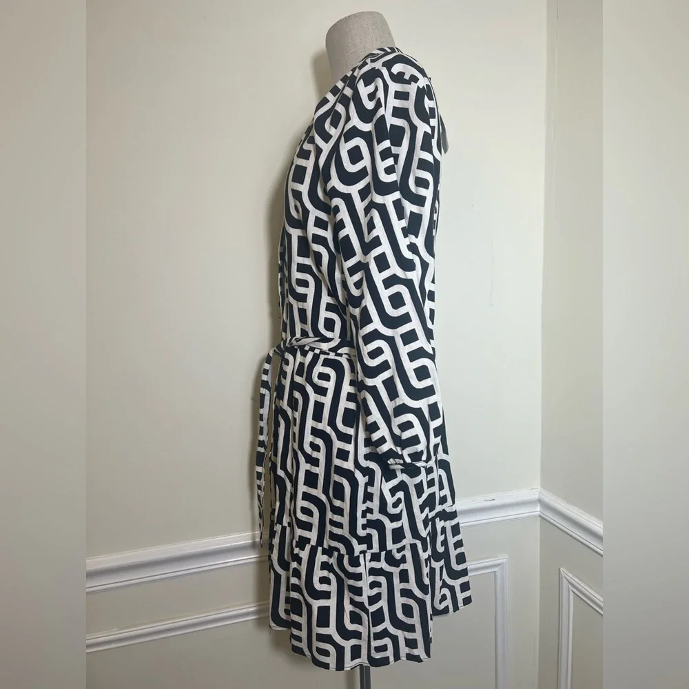 Zara geometric print linen blend - Picture 3 of 8